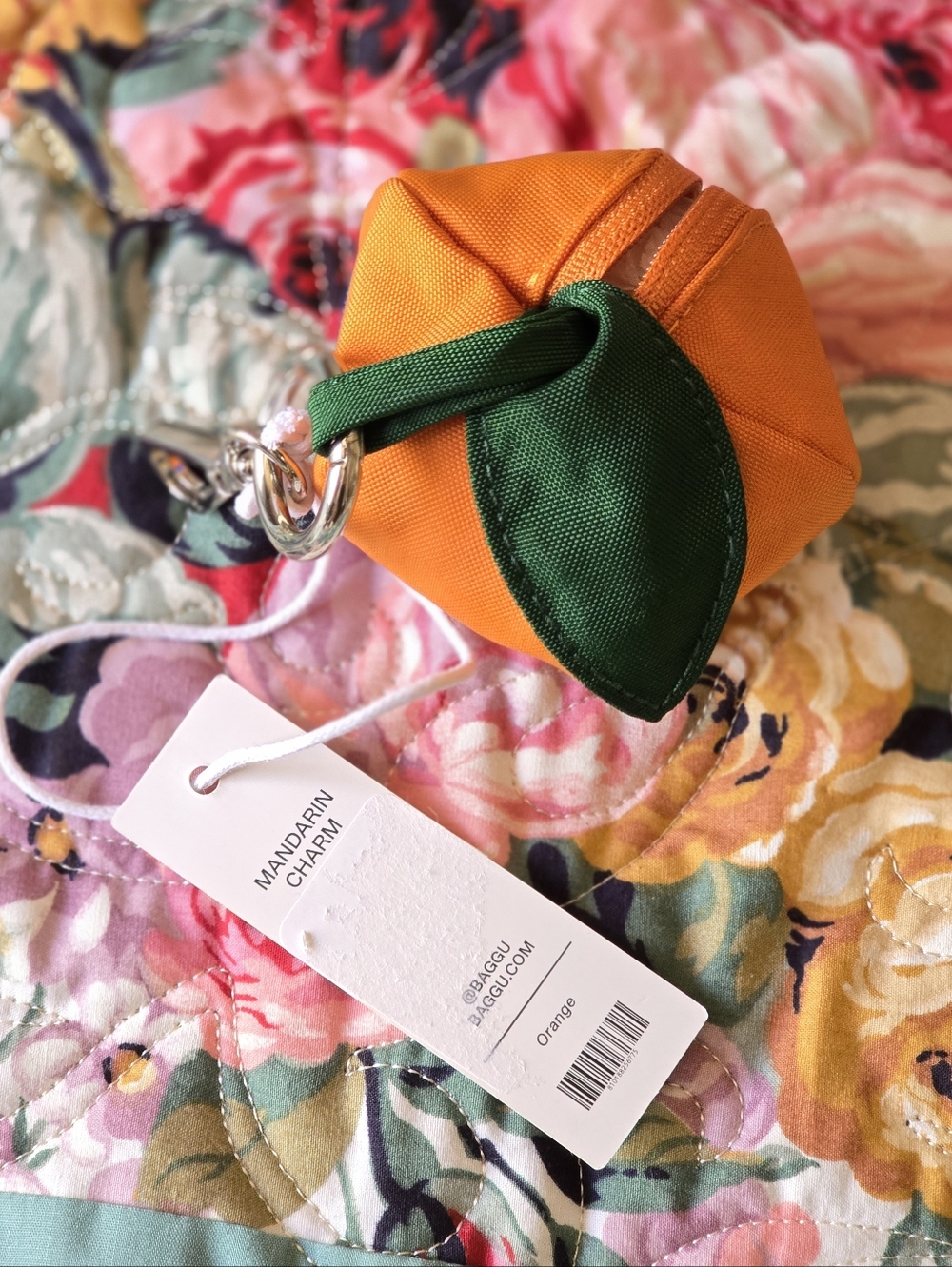 *NWT* BAGGU Mandarin Bag Charm, Baggu Orange Pouch Bag Charm - Picture 6 of 11